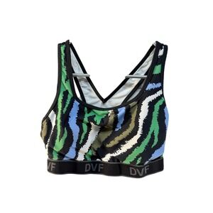 Diane‎ Von Furstenberg Sports Bra Women XS Blue Green Zebra Print DVF Target